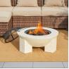 Buy cheap Outdoor Product 3 in 1 Round Wood Burning Firepit Charcoal BBQ Grill Table for Bonfire Party from wholesalers