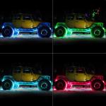 Motorcycle 4 Pod Rock Lights RGBW , Shockproof Color Changing Rock Lights
