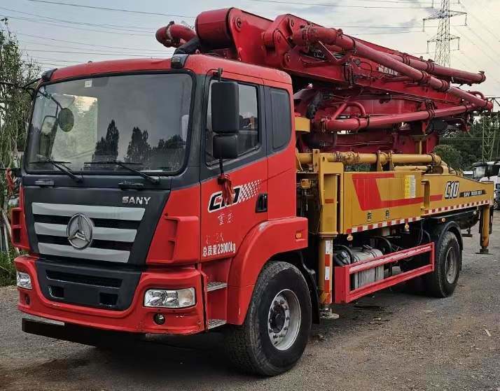 China Top Brand 95% Near New Condition 2021 Sy 39m Concrete Pump Concrete Mixer Truck Pump for Sale