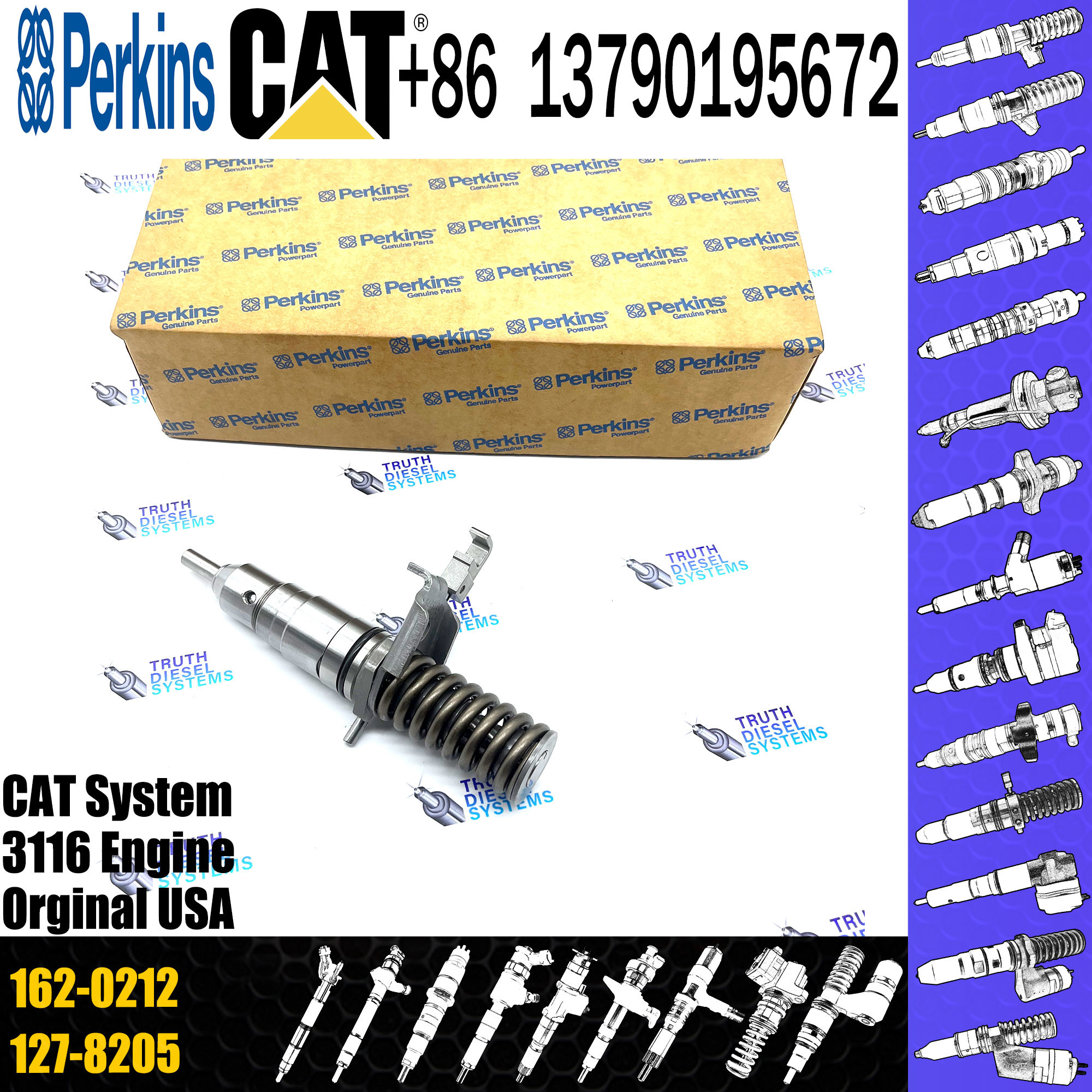 162-0212 127-8222 Fuel Injector Pump 1620212 1278222 Common Rail Pump Sprayer 1620212 1278222 For Cat Excavator