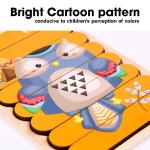 Double Sided Strip 3D Puzzles Baby Toy Wooden Montessori Materials Educational
