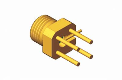 Buy cheap SSMP / SMPM Male Right Angled PCB Mount Full Detent RF Connector DC 50GHz from wholesalers