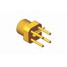 Buy cheap SSMP / SMPM Male Right Angled PCB Mount Full Detent RF Connector DC 50GHz from wholesalers