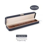 Navy blue High Quality PU Leather Ring Box Elegant Jewelry Storage Gift Box