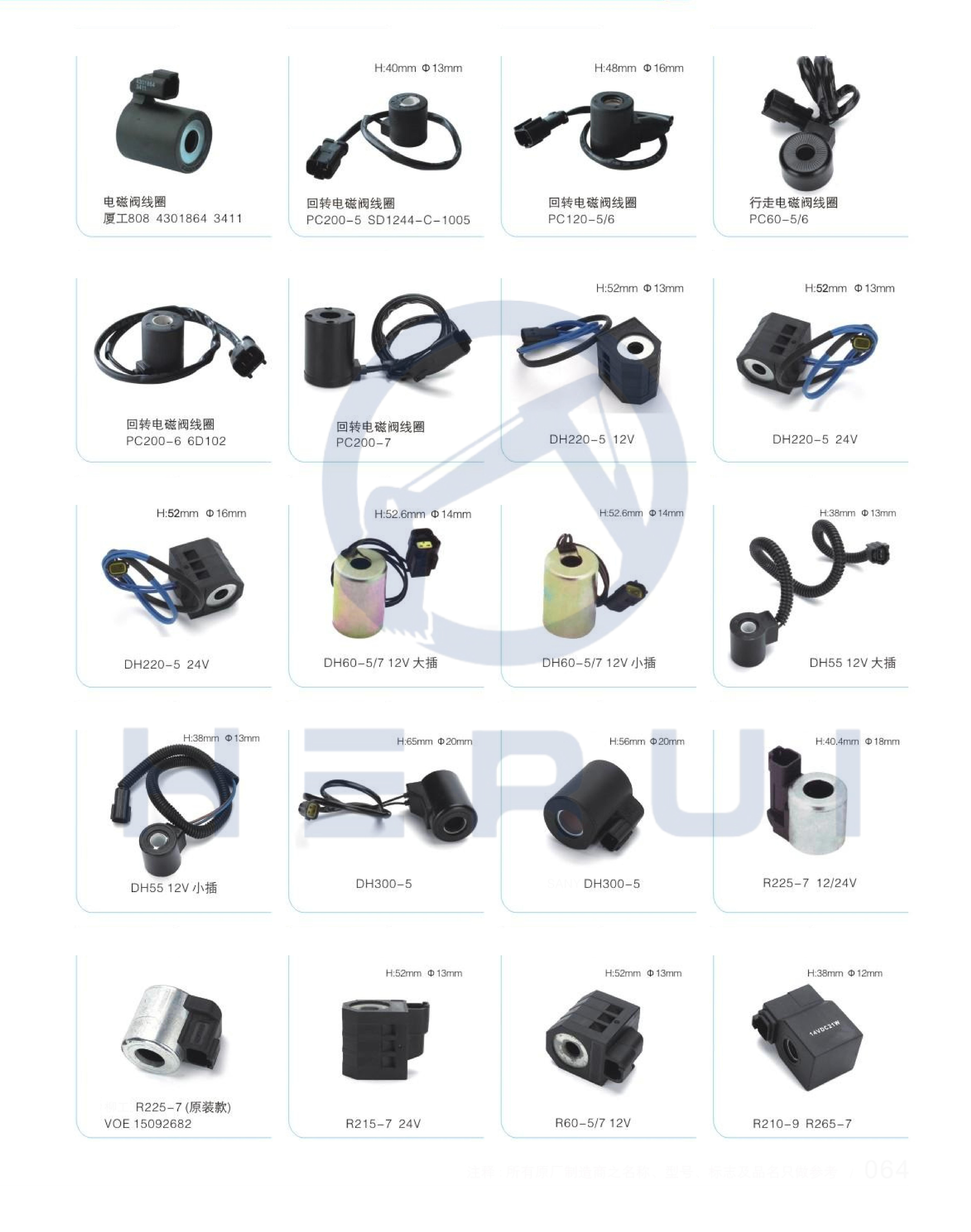 24v Solenoid Valve Colin 17W 27W 280151 280153 Excavator Spare Parts