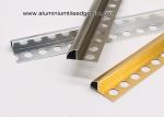 Aluminium Decorative Bullnose Ceramic Tile Edge / Edging Trim For Tile Walls