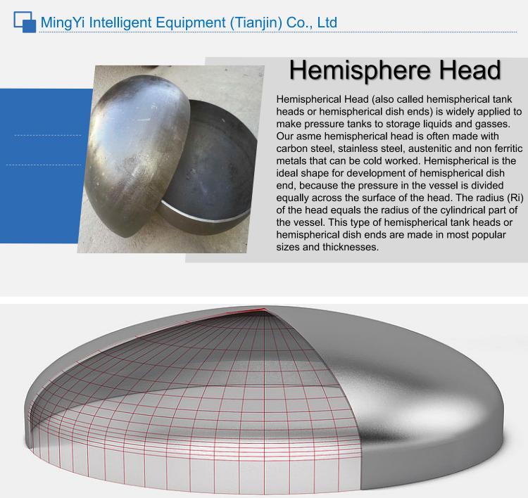 Industry Expertise Stainless Steel Elliptical Head for Pressure Container End Caps