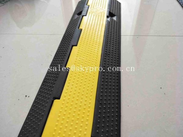 Buy cheap Cable Cover Molded Rubber Products 3 Channel Yellow Jacket Outdoor Cord Protector from wholesalers