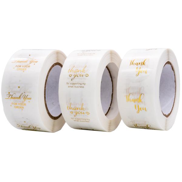 Buy cheap Luxury Clear Thank You Sticker Labels Offer Printing Single Sided Adhesive from wholesalers