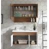 Buy cheap Anti Corrosion Solid Wood Bathroom Cabinet With Mirror Wash Basin from wholesalers