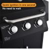 Buy cheap Indoor and Outdoor Multi-Stage Regulation 3 Burner Black Commercial Gas Bbq Grill Machine from wholesalers
