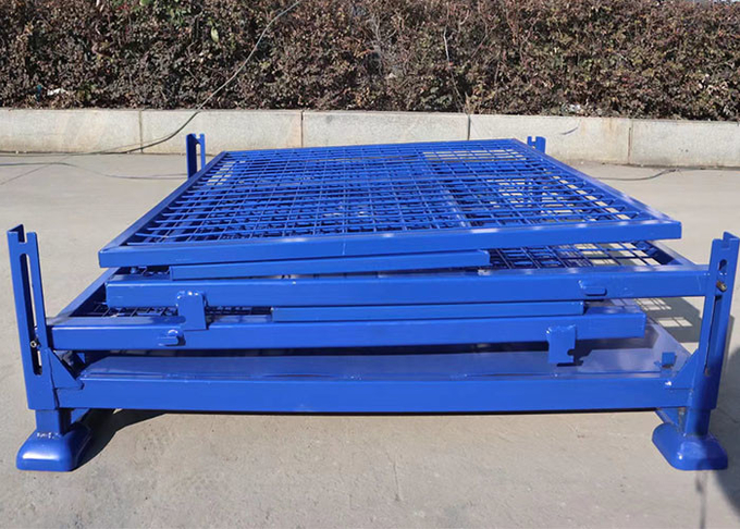 Full Security Metal Stillage Pallets Cage With Detachable Gates 2000Kg Load