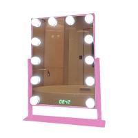 Buy cheap Aluminum Led Makeup Vanity Mirror With Light Bulbs Dimming Brightness product
