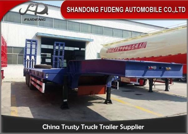 Buy cheap Mechanic Flatbed 4 Axles Steel 60T Low Bed Semi Trailer from wholesalers