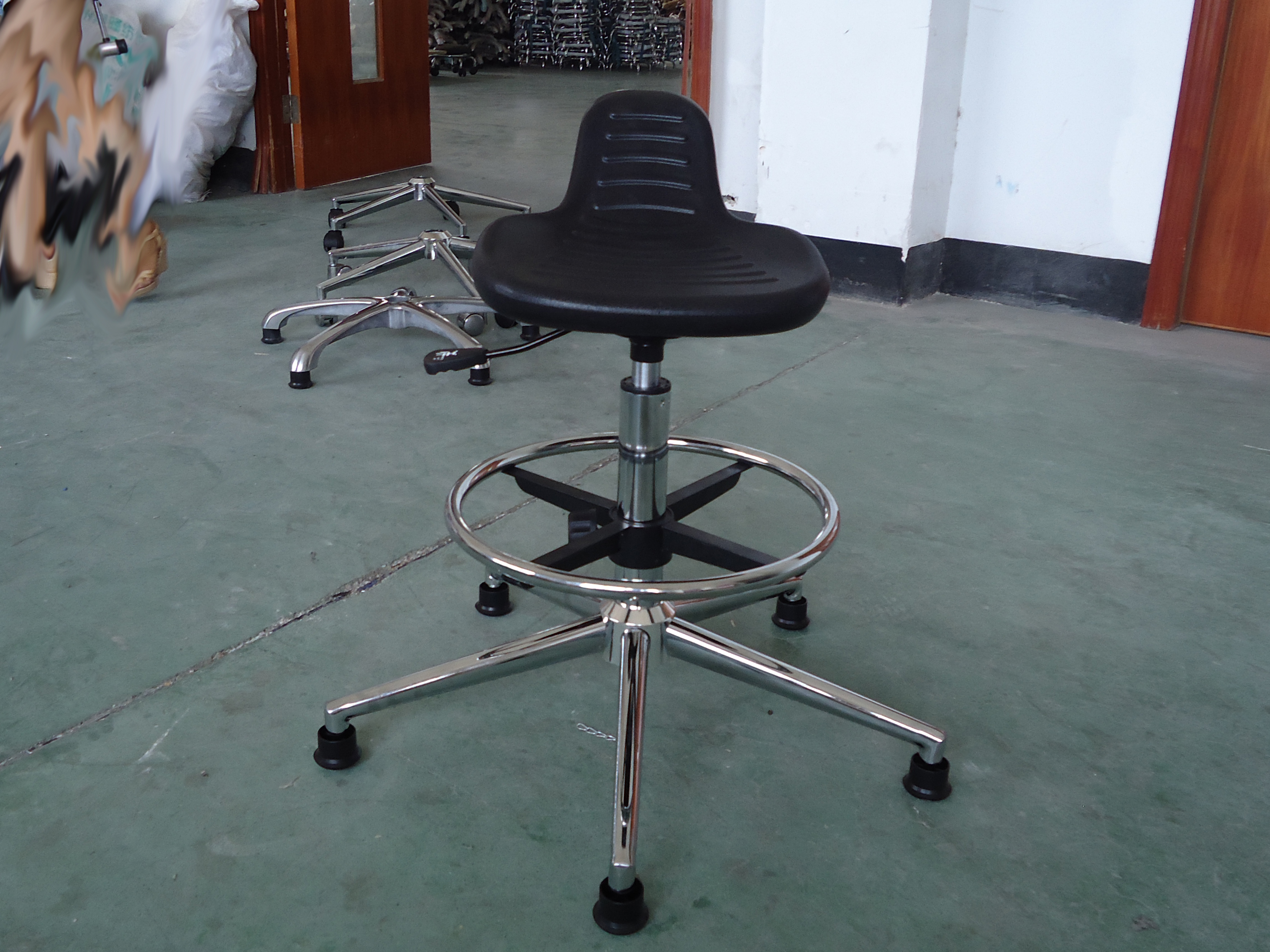 Antistatic Office Metal Lab Stools Adjustable Back Esd Lab Chair