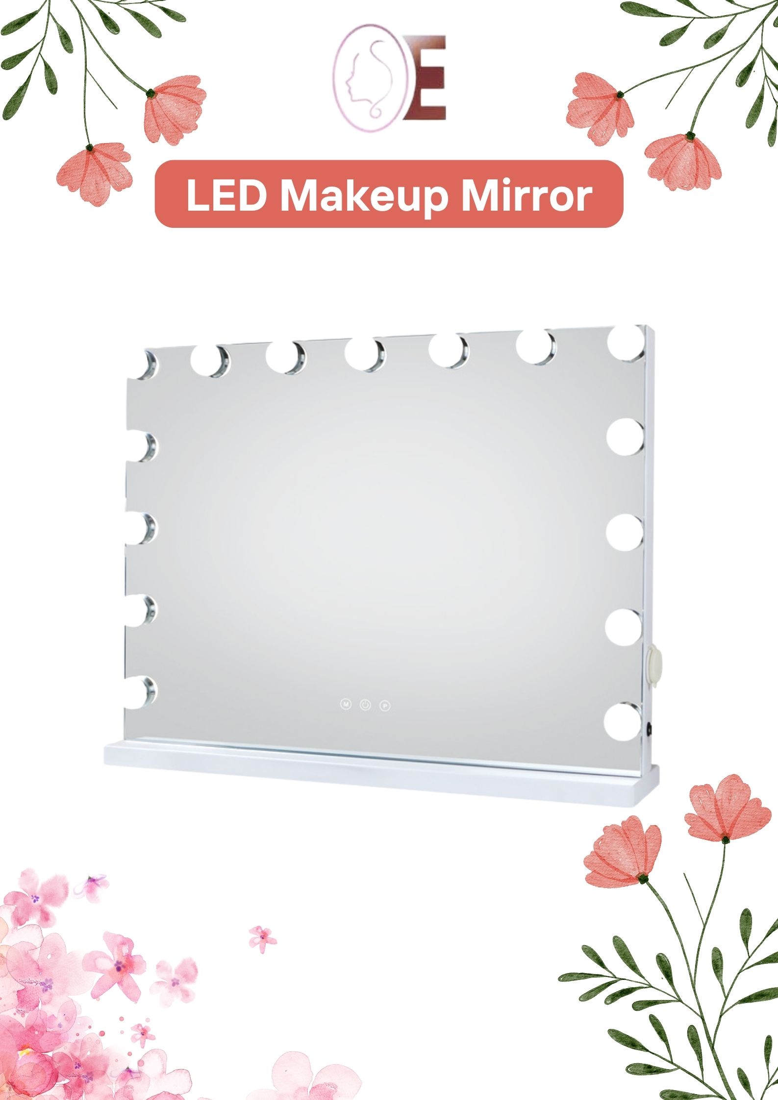 Shatterproof Hollywood Light Up Makeup Mirror Vanity Wall Mounted