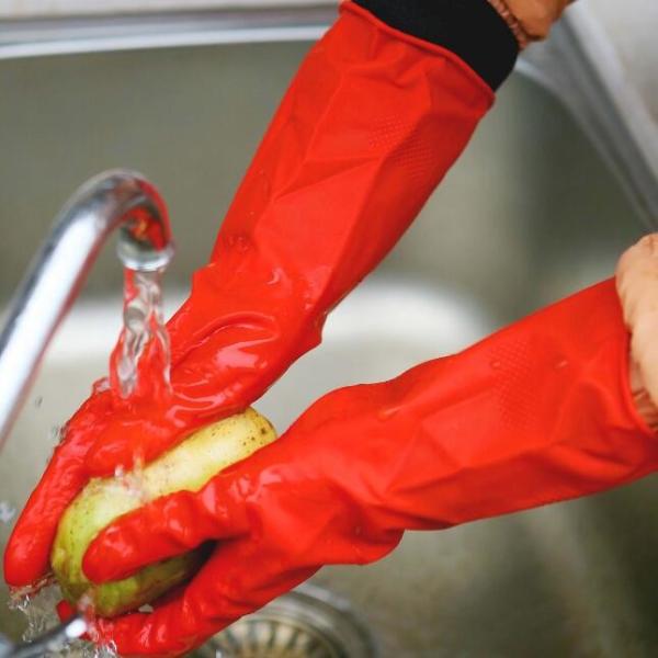 Buy cheap Waterproof Durable Latex Kitchen Rubber Gloves Reused Household Gloves from wholesalers