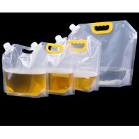 Buy cheap 1.25L 2.5L Beer Drink Pouch Plastic Drink Bag With Spout Hang Hole product