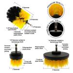 3Pcs/Set Electric Drill Scrubber Brush Plastic Round Cleaning Brush For Carpet
