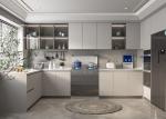 High End Cuisine Luxury Marble Floor Island White Full Modern Kitchen Cabinet