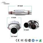 2", 2.5" Universal Oval Auto Catalytic Converter Converters Exhaust Catalytic