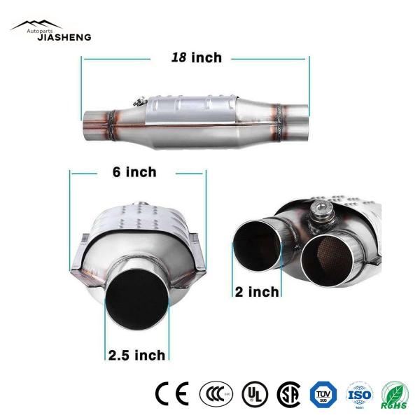 Buy cheap 2", 2.5" Universal Oval High Quality Exhaust Manifold Auto Catalytic Converter Fit Sale from wholesalers