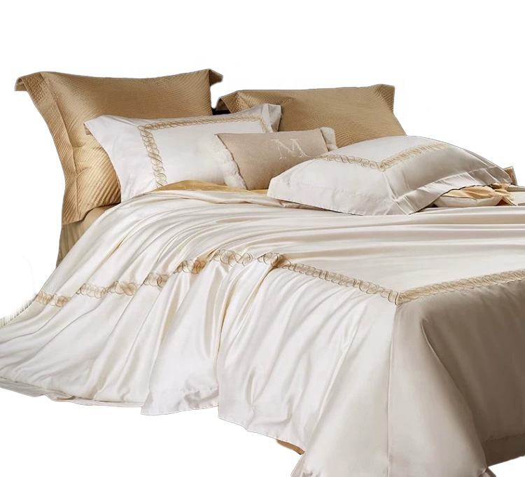 100% Cotton Sateen Bedding Sets European Style 200S Double Stranded Long Staple