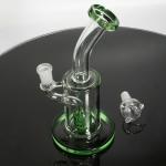 8Inch Green Glass Oil Burner Water Bong glass blunt bubbler With 14mm Male Bowl
