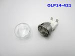 Galvanized Steel Oven Lamp Holder OLP14-421 Faston 6.3x 0.8 Bright White Color
