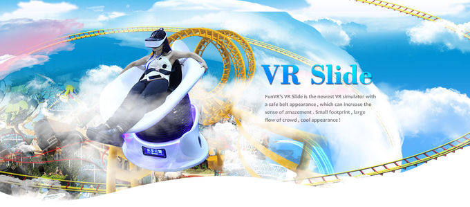 Double Seats Arcade Game VR Slide / VR Shooting Machine With Two Egg Cabins