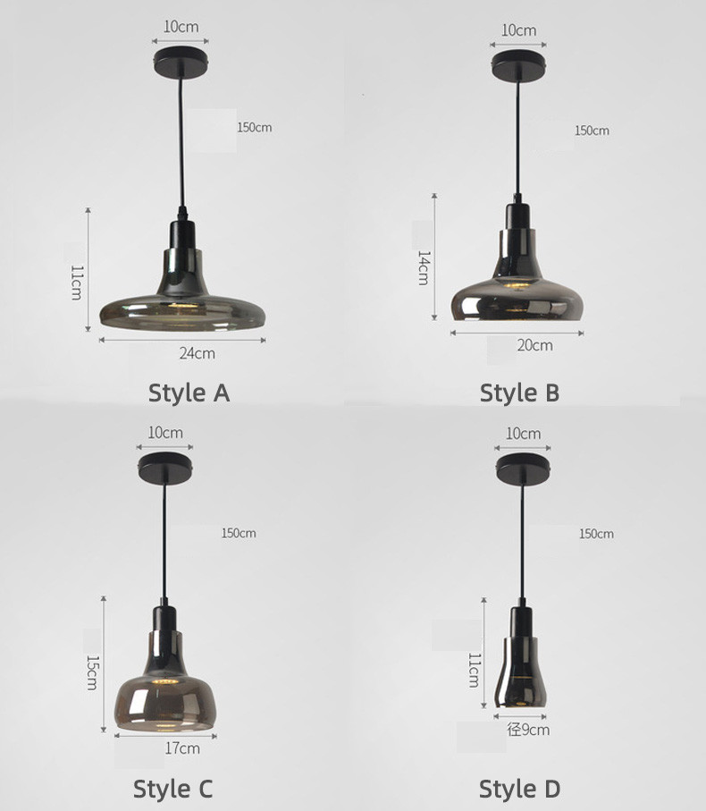 Nordic Glass Hanging Lamp Ceiling Chandelier For Dining Table Light(WH-GP-92)