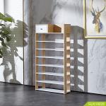 NC Painting MDF Wooden Storage Shelf 7 Layers 140cm Height For Saving Space