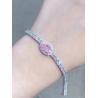 Buy cheap 2.87ct Pink Diamond Tennis Bracelet Oval Cut Loose Synthetic Diamonds from wholesalers