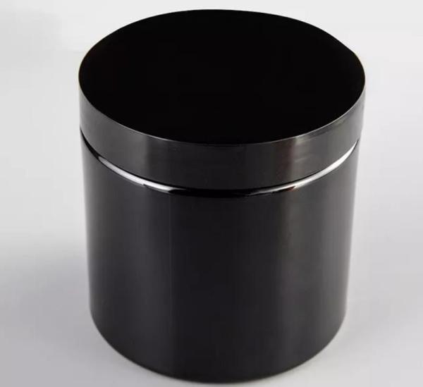 Buy cheap 100ml 150ml 200ml Cream Jar Amber Black Pet Plastic With White Black Lid from wholesalers
