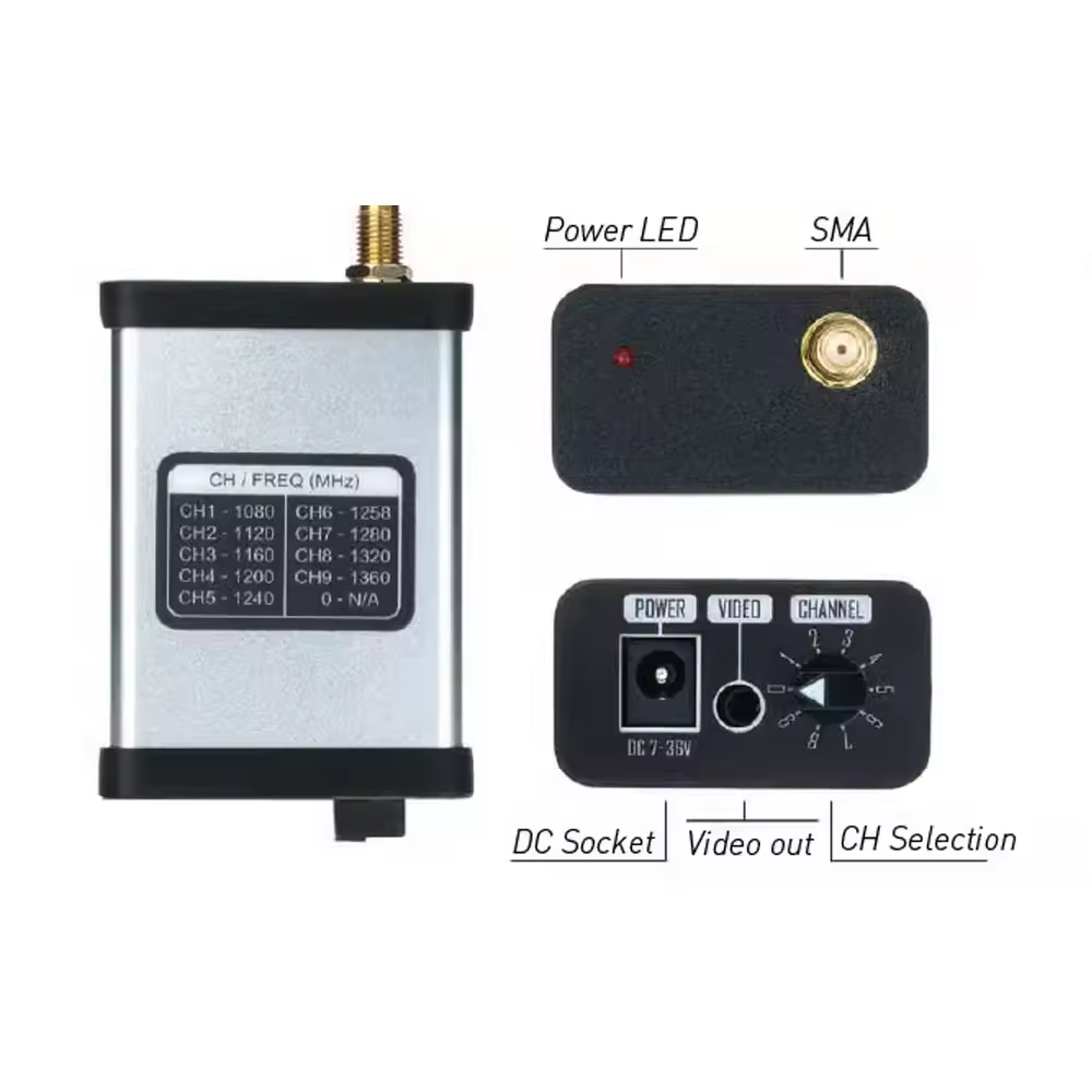 Wholesale VIDEO TRANSMITTER 1.3G 1.2G 8CH 800MW Audio Video FPV Transmitter Receiver Module 7-36V for RC FPV Long Range Airplane
