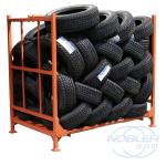 Customized Powder Coating Steel Pallet Tyre Rack Storage Stacking Truck Tire