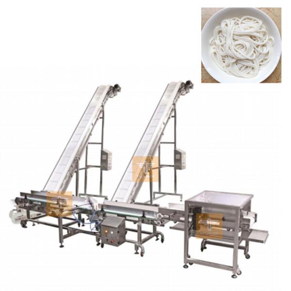 Quality Automatic Conveying System For Rice Noodles Food Grade Belt Inclined Conveyor for sale
