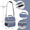 Buy cheap 2 Compartment Lunch Bag Tote Large Insulated Cooler Thermal Lunch Box Tote from wholesalers