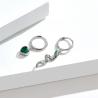 Buy cheap 2.1x0.7cm 2.3g Sterling Silver Heart Shaped Earrings Crystal Snake Hoop Earring OEM from wholesalers