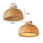 Modern Natural Bamboo Ceiling Lights E27 Minimalism Home wicker rattan ceiling
