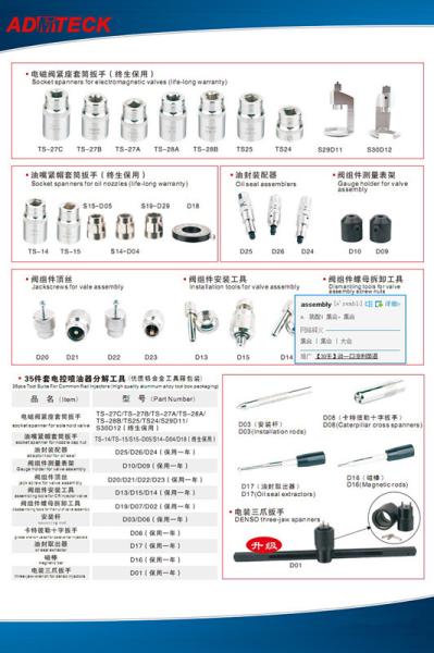 Buy cheap Thermal Treatment Common Rail Tool Fuel Pump Kits 35 Pieces ISO from wholesalers