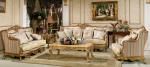 Hand carved royal furniture wooden frame 6 seater sofa set designs in antique
