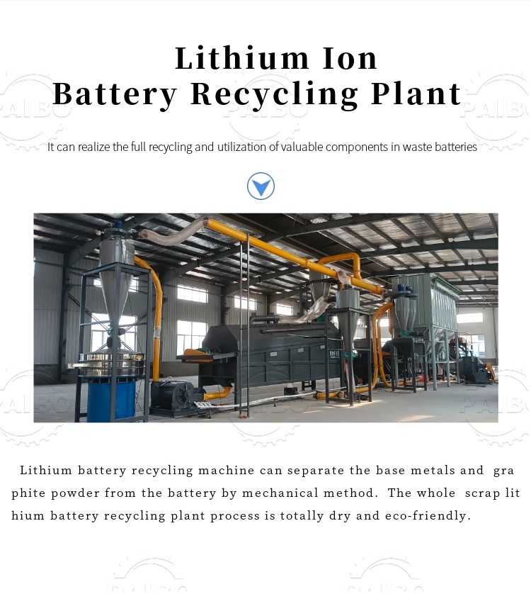Smelting Process for Scrap Ev Car Lithium Ion Battery Recycle 100kg/h-1000kg/h Capacity