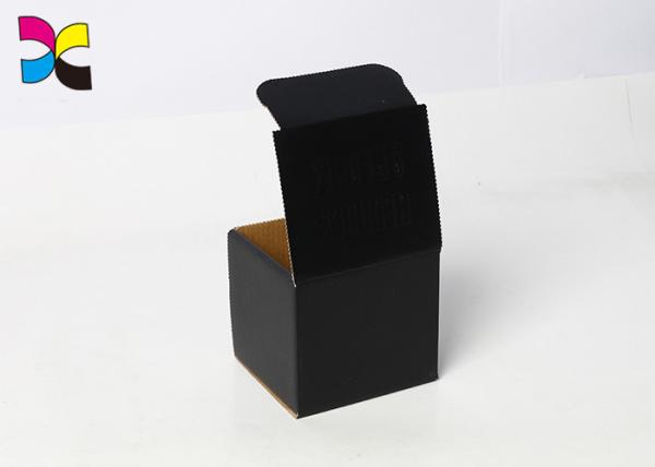 Buy cheap Matt Black Color Corrugated Paper Offset Printed Shipping Boxes Embossed Logo from wholesalers