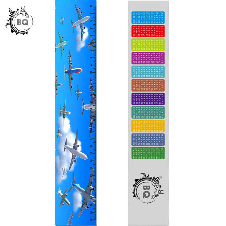 2x12.25 Inches Rulers 3D Lenticular Printing Service With Multicolored Spinning Wheels