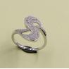 Buy cheap Swirl 925 Sterling Silver Round CZ Engagement Rings With Pave Sterling Silver Fashion Rings Silver Rings For Men 925 from wholesalers