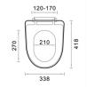 Buy cheap White Plastic Soft Close D Shape Toilet Seat Sustainable And Comfortable For Bathroom from wholesalers