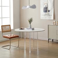 Buy cheap Modern Dining Room Furniture Transparent Round Acrylic Small Dining Table product
