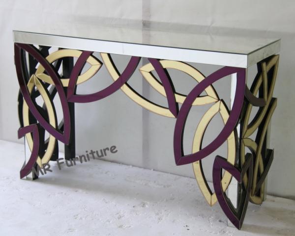 Buy cheap Interior Colorful Mirrored Console Table 100cm Long Easy Clear Durable Material from wholesalers