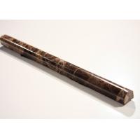 Buy cheap 12" Dark Emperador Marble Pencil Rail 19 MM Thick with Exposed Finish product